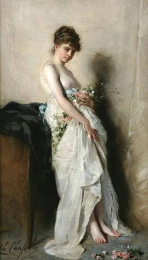Giovane donna con bouquet di fiori